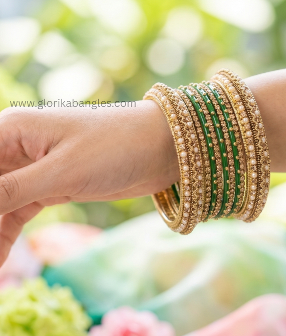 Hariyali Pearl Set